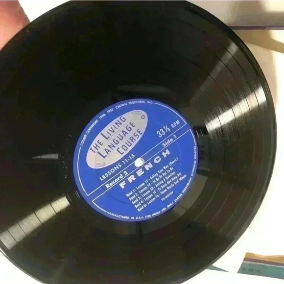 1955 The Living Language Course French lessons on 4 hifi 33 1/3 RPM Records - Picture 7 of 16